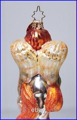 Rare CHRISTOPHER RADKO Serafina Angel Trumpet Glass Christmas Ornament with TAG