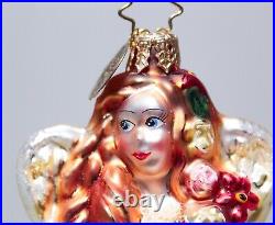 Rare CHRISTOPHER RADKO Serafina Angel Trumpet Glass Christmas Ornament with TAG