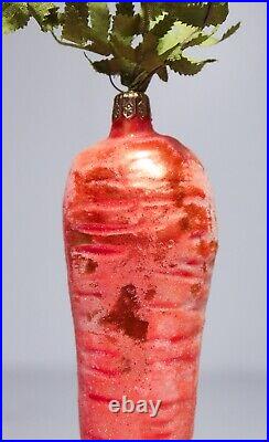 Rare CHRISTOPHER RADKO Sweet Carrot Blown Glass Christmas Ornament