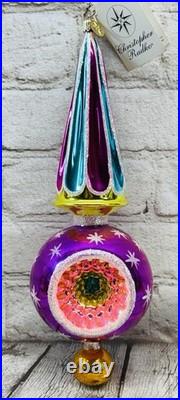 Rare Christopher Radko Dream Cone Triple Reflector Finial 11 Vintage Ornament