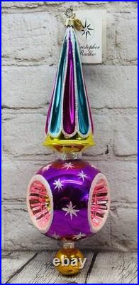 Rare Christopher Radko Dream Cone Triple Reflector Finial 11 Vintage Ornament