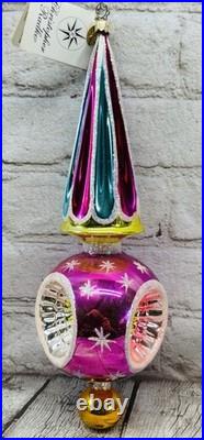 Rare Christopher Radko Dream Cone Triple Reflector Finial 11 Vintage Ornament