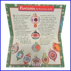 Rare Christopher Radko Dream Reflections Fantasia Glass Ornaments Set of 6