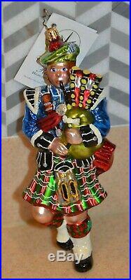 Rare Christopher Radko Highland 11 Pipers Piping 12 Days Of Christmas Ornament
