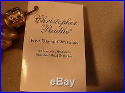 Rare Christopher Radko Marshall Field Christmas Ornament First Day Of Christmas