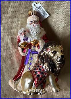 Rare Christopher Radko Peaceful Presence 1015147 Santa Lamb Lion