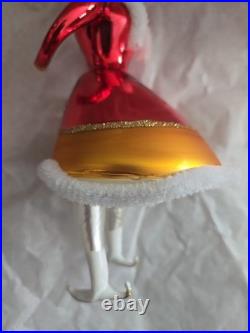 Rare Christopher Radko Sonja Honey Sparkling Red Ice Skater Ornament Italy