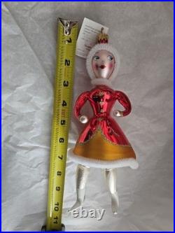 Rare Christopher Radko Sonja Honey Sparkling Red Ice Skater Ornament Italy