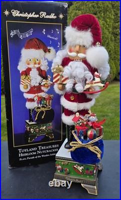 Rare Christopher Radko Toyland Treasures Santa Christmas Nutcracker Musical 18in