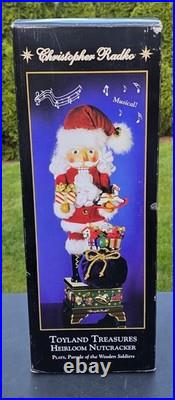 Rare Christopher Radko Toyland Treasures Santa Christmas Nutcracker Musical 18in