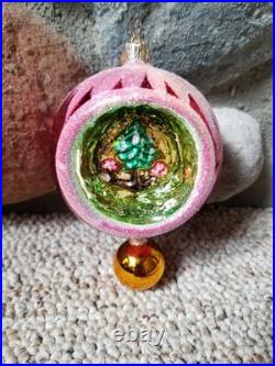 Rare Christopher Radko Tri Indent ROYAL Forest Reflection Christmas Ornament