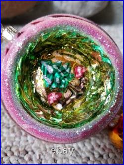 Rare Christopher Radko Tri Indent ROYAL Forest Reflection Christmas Ornament