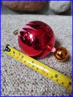 Rare Christopher Radko Tri Indent ROYAL Forest Reflection Christmas Ornament