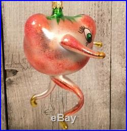 Rare Christopher Radko Tutti Frutti Ornament Strawberry Blown Glass Vintage 1995