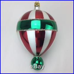 Rare Christopher Radko Vintage 1988 Striped Ballon Christmas Ornament 88-077-0