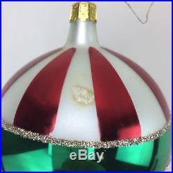 Rare Christopher Radko Vintage 1988 Striped Ballon Christmas Ornament 88-077-0