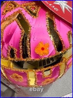 Rare Radko 20th Anniversary Tiffany Gem Pink Ornament