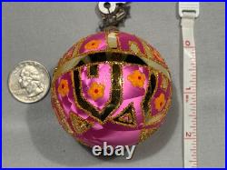 Rare Radko 20th Anniversary Tiffany Gem Pink Ornament