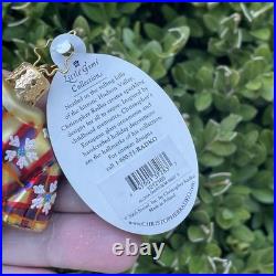Rare Radko Little Gems Gold Aloha Hawaiian Shirt Christmas Ornament With Tag