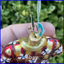 Rare Radko Little Gems Gold Aloha Hawaiian Shirt Christmas Ornament With Tag