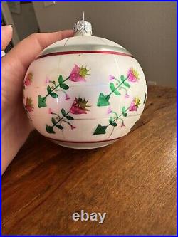 Rare Vintage Christopher Radko 4 Christmas Ball Ornament Hand painted