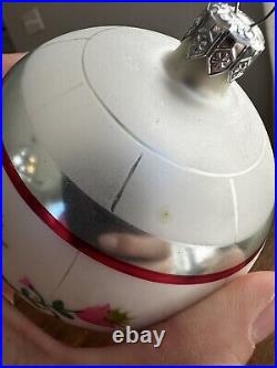 Rare Vintage Christopher Radko 4 Christmas Ball Ornament Hand painted