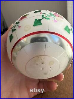 Rare Vintage Christopher Radko 4 Christmas Ball Ornament Hand painted