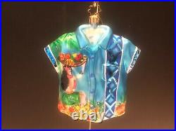 Rare/ret/ Christopher Radko Hawaii Christmas Ornament Hula Girl Hawaiian Shirt