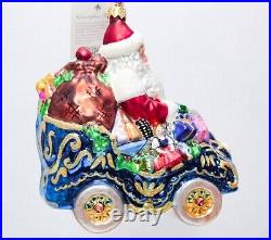 Retired CHRISTOPHER RADKO Royal Roadster Blown Glass Christmas Ornament withTAG