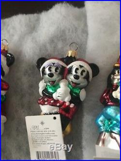 Retired Radko Ornament LE Mini Set Mickey & Co WithBox 991/5000 Tag
