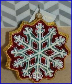 Retired Very Rare Christopher Radko Snow Blossom Snowflake Christmas Ornament