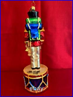 SIGNED Christopher Radko Ornament AT ATTENTION Toy Soldier RARE Hand Blown