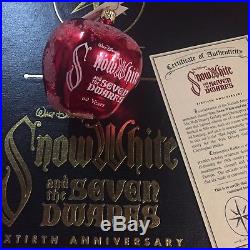 SIGNED by Christopher Radko SNOW WHITE Poison Apple Ornament DISNEY #165/500