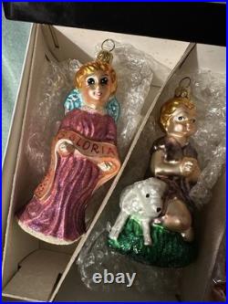 Set Of 3 Sets Christopher Radko Three Wise Men Holy Family Shepard Prayer Gloria