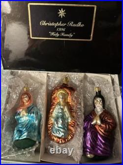 Set Of 3 Sets Christopher Radko Three Wise Men Holy Family Shepard Prayer Gloria