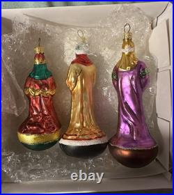 Set Of 3 Sets Christopher Radko Three Wise Men Holy Family Shepard Prayer Gloria