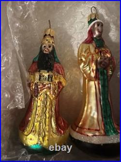 Set Of 3 Sets Christopher Radko Three Wise Men Holy Family Shepard Prayer Gloria