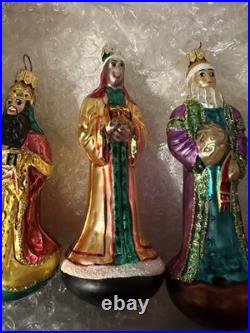 Set Of 3 Sets Christopher Radko Three Wise Men Holy Family Shepard Prayer Gloria