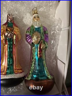 Set Of 3 Sets Christopher Radko Three Wise Men Holy Family Shepard Prayer Gloria