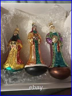 Set Of 3 Sets Christopher Radko Three Wise Men Holy Family Shepard Prayer Gloria