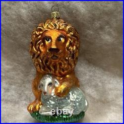 Set Of 6 Christopher Radko Glass Christmas Ornament MINT! Noah Nativity Stocking