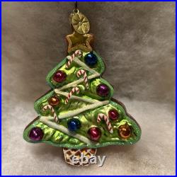 Set Of 6 Christopher Radko Glass Christmas Ornament MINT! Noah Nativity Stocking