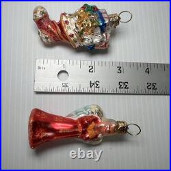 Set of 6 VTG Blown Glass Christopher Radko Christmas Ornaments with Tags Radko
