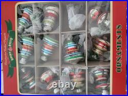 Shiny Brite Christopher Radko Glass Christmas Ornaments Lot Vintage 1940s Design