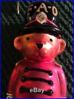 Steiff 16 FAO Schwarz Toy Soldier Bear No. 000622 withChristopher Radko Ornament