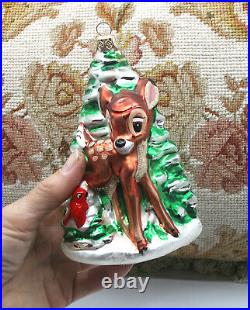 Super Cute! 1997 Christopher Radko Disney Bambi Christmas Tree Holiday Ornament