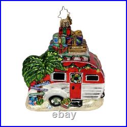 Tommy Bahama Exclusive Christopher Radko RV Camper Christmas Ornament Rare HTF