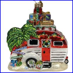 Tommy Bahama Exclusive Christopher Radko RV Camper Christmas Ornament Rare HTF