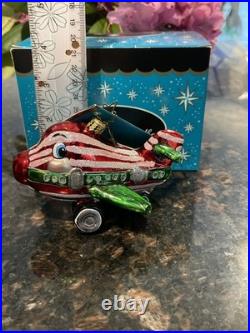 VERY RARE Christopher Radko Ornament Peppermint Plane. 2005 With Box NWT