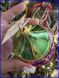 VERY RARE Christopher Radko Ornament Tuxedo Carousel Penguins Glass Christmas